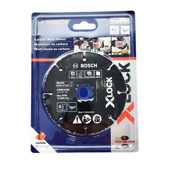 Bosch Professional X-LOCK Carbide Multi Wheel CMWX450 Lot of Two - Picture 5 of 6
